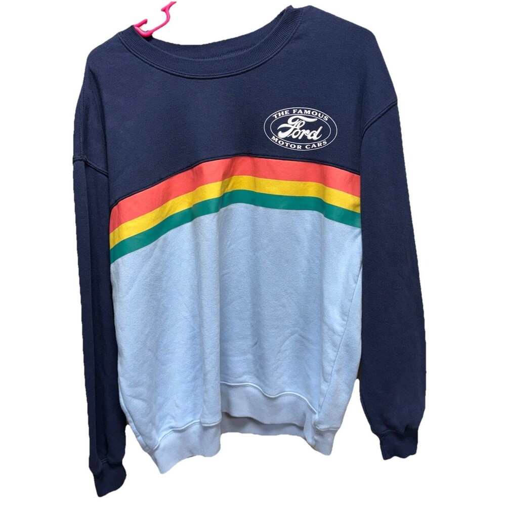 Ford Women’s Sweatshirt Size L Blue Official Licensed Product Hybrid Apparel